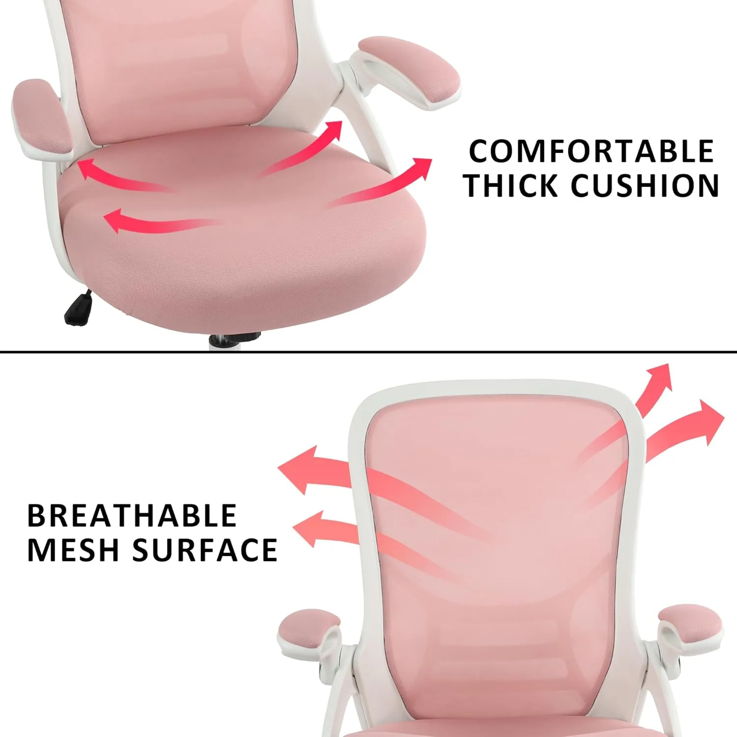 Ergonomic Office Chair, Comfy Desk Chair Mesh Office Chair Back Support Task Chair