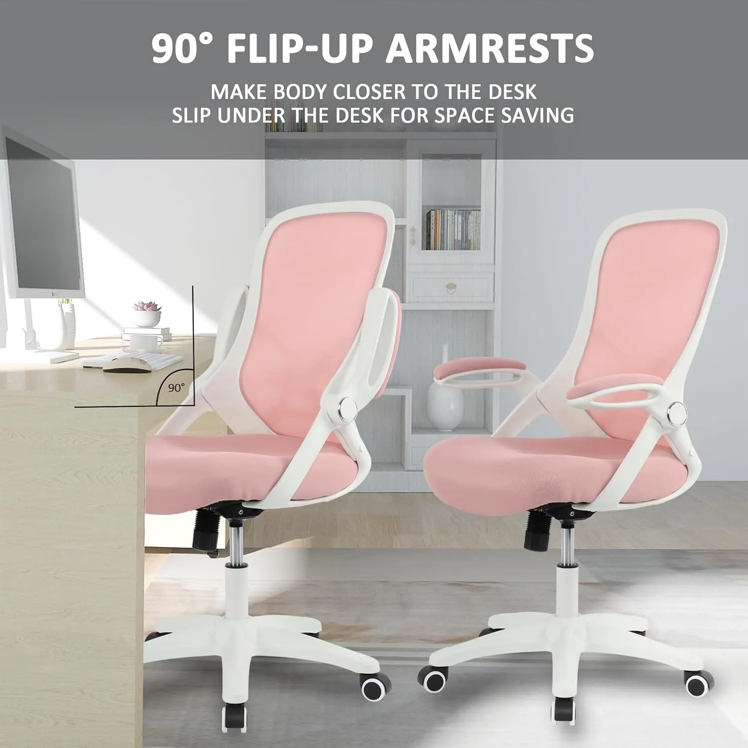 Ergonomic Office Chair, Comfy Desk Chair Mesh Office Chair Back Support Task Chair