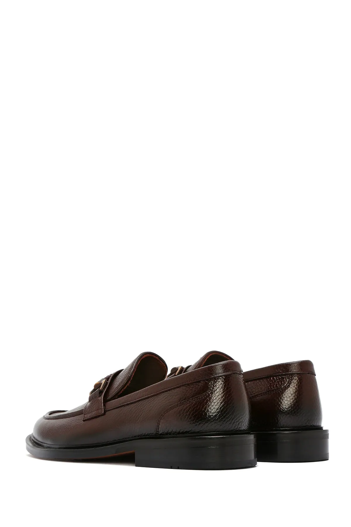 Erkek Kahverengi Deri Klasik Loafer