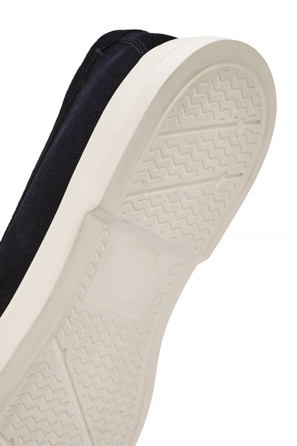 Erkek Lacivert Çift Tokalı Süet Deri Casual Loafer