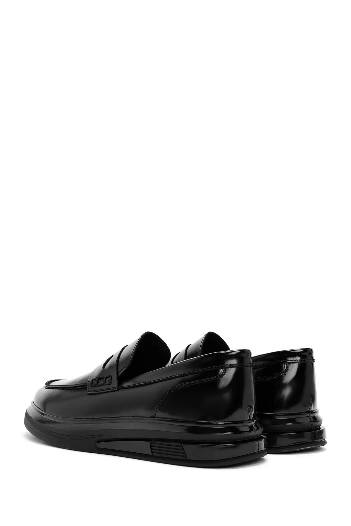 Erkek Siyah Deri Casual Loafer