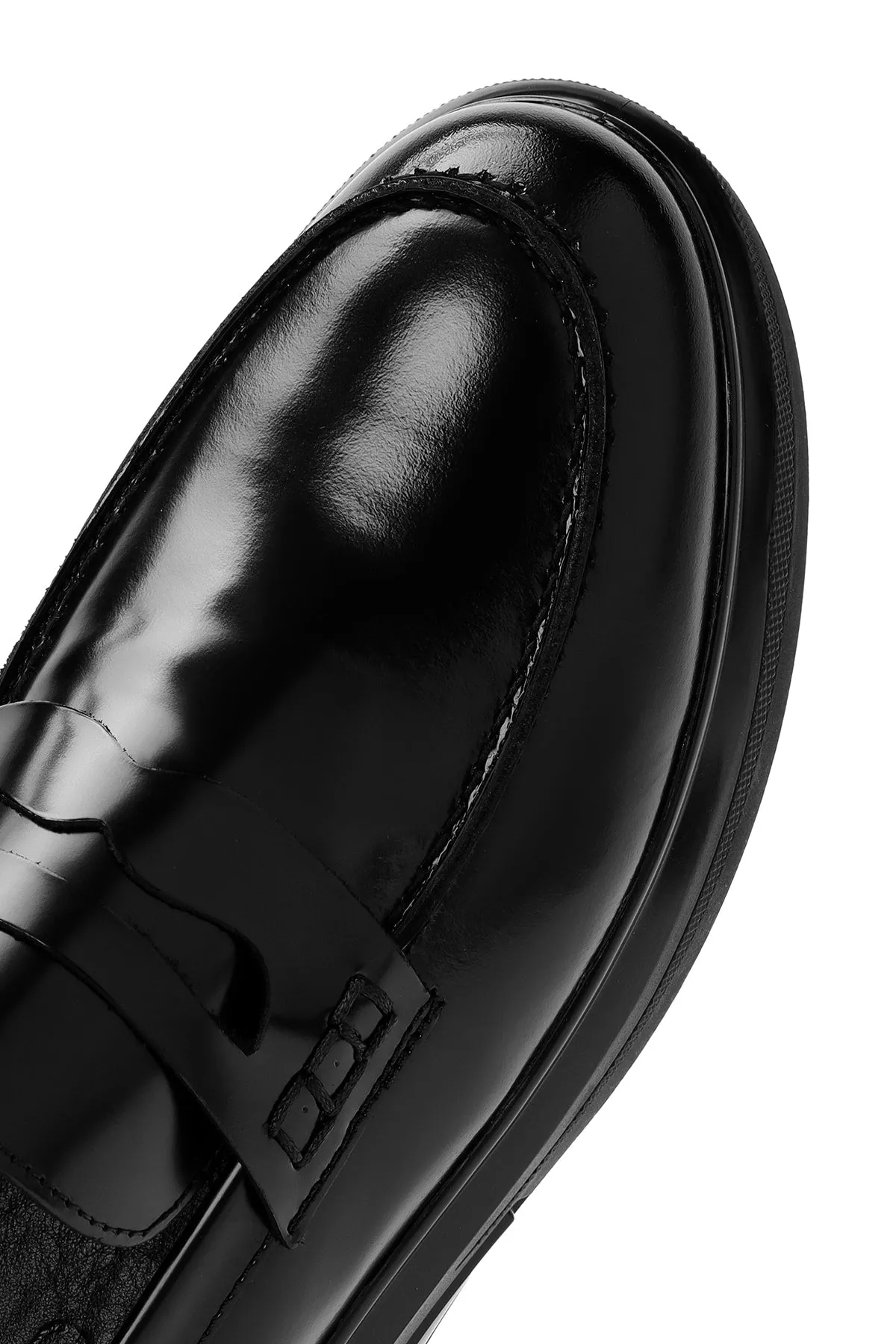 Erkek Siyah Deri Casual Loafer