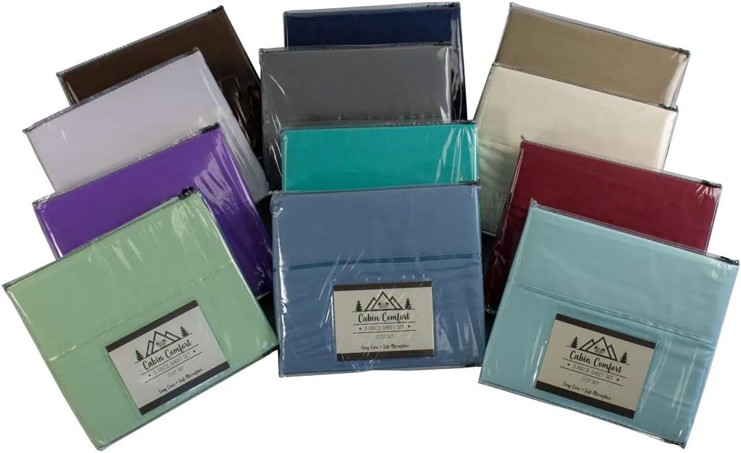 Everything Summer Camp Cabin Comfort - Cot Sheet for Camping and RV Cots - Fits All Cot Size Beds Comfortably -72 x 28 Inches - Super Soft (3 Piece Cot (Fitted, Flat, Pillowcase), Teal)