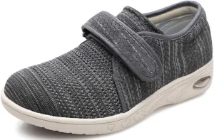 Extra Wide Diabetic Slippers Women Men Edema Swollen Shoes Plantar Fasciitis Shoes Comfy Adjustable Orthopedic Slippers For Elderly Swollen Feet Relief House Slippers (Color : 6, Size : 39)