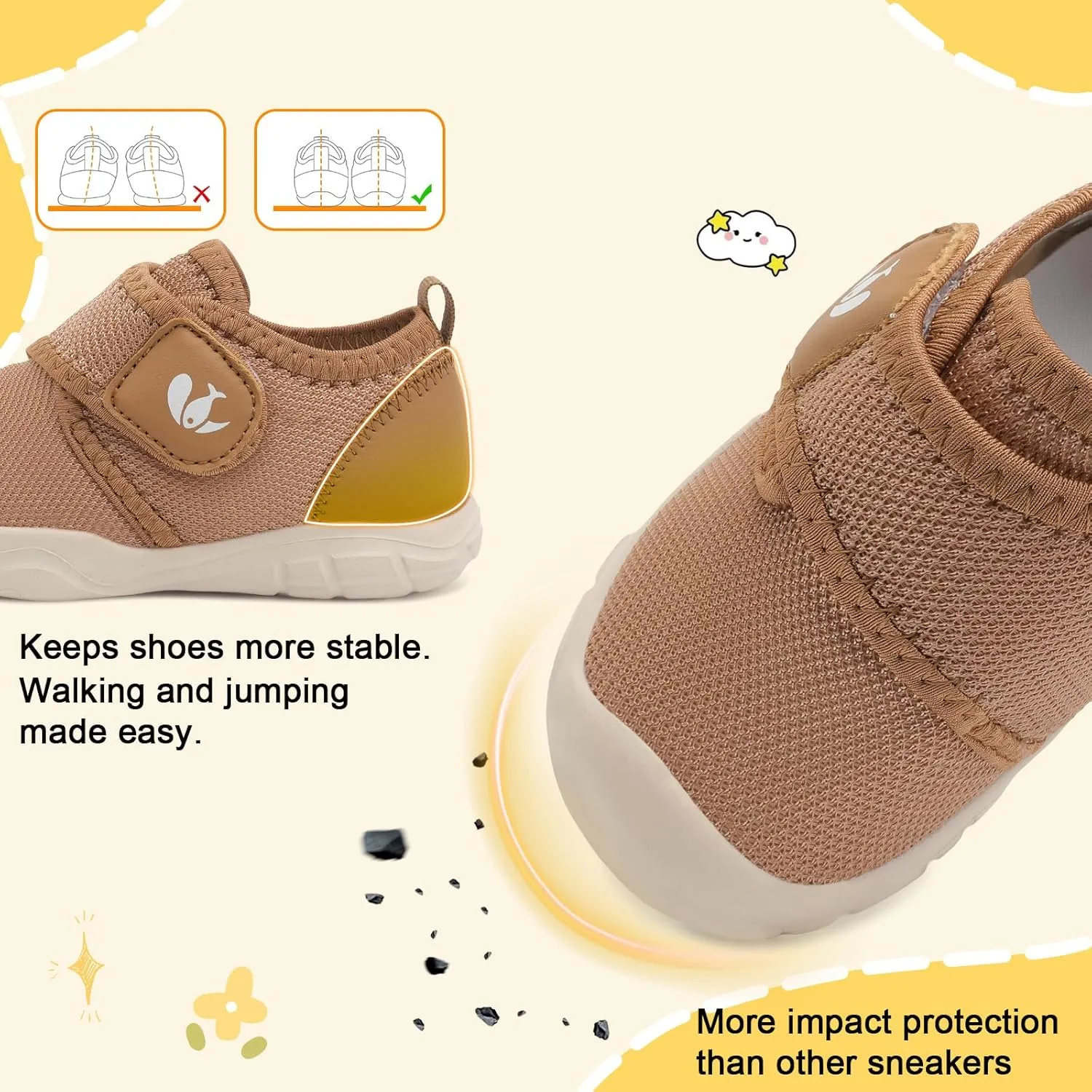 FEETCITY Toddler Shoes Boys Girls Toddler Slip On Sneakers Kids Tennis Shoes Sports Shoe Walking Shoe