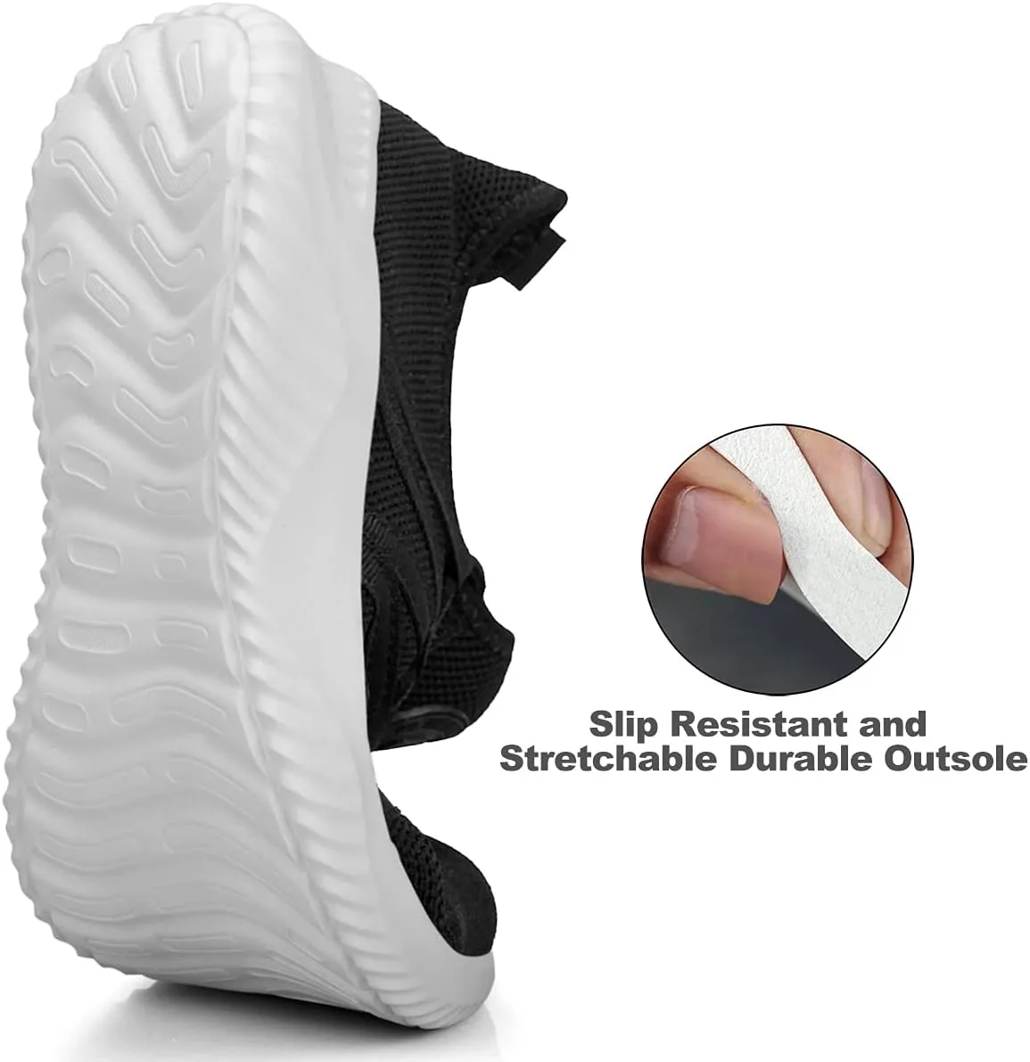 Feethit Womens Slip On Running Shoes Non Slip Walking Shoes Lightweight Gym Workout Shoes Breathable Fashion Sneakers