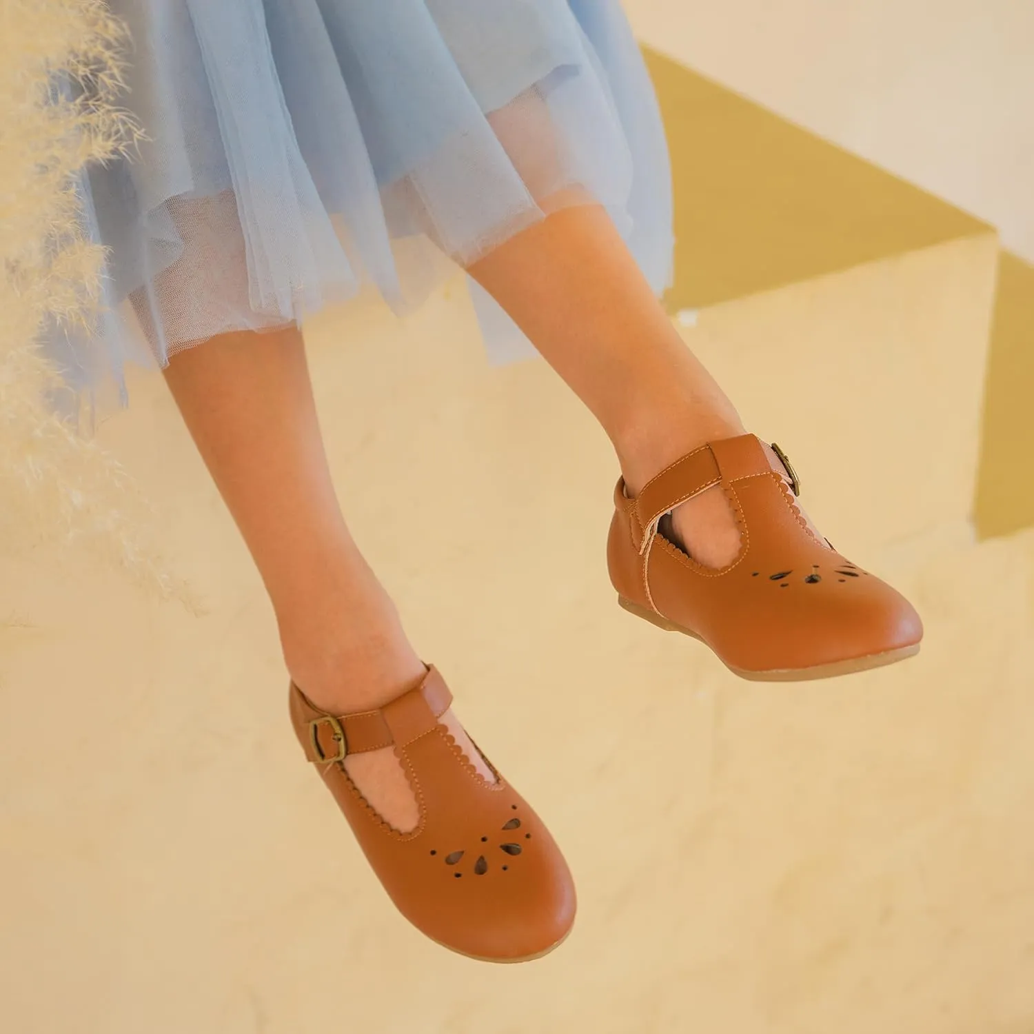 Felix & Flora Toddler Little Girl Flat Oxfords Dress Shoes - Mary Jane Princess for Girl Party School Shoes.