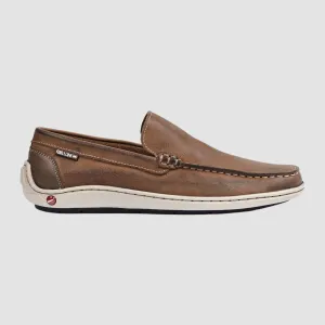 Ferracini Zaid mens leather loafer in tan