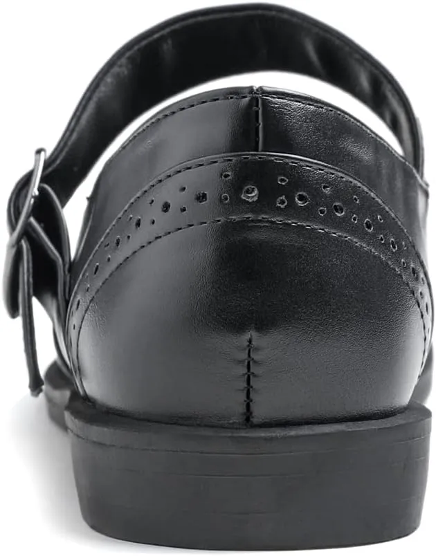 FEVERSOLE Women's Fashion Dress Comfort Low Heel Office Penny Loafer Flats