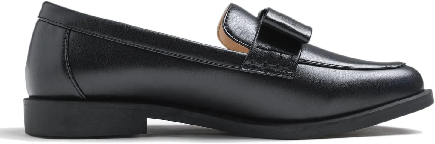 FEVERSOLE Women's Fashion Dress Comfort Low Heel Office Penny Loafer Flats