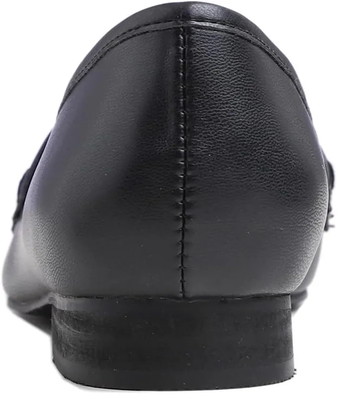 FEVERSOLE Women's Fashion Dress Comfort Low Heel Office Penny Loafer Flats