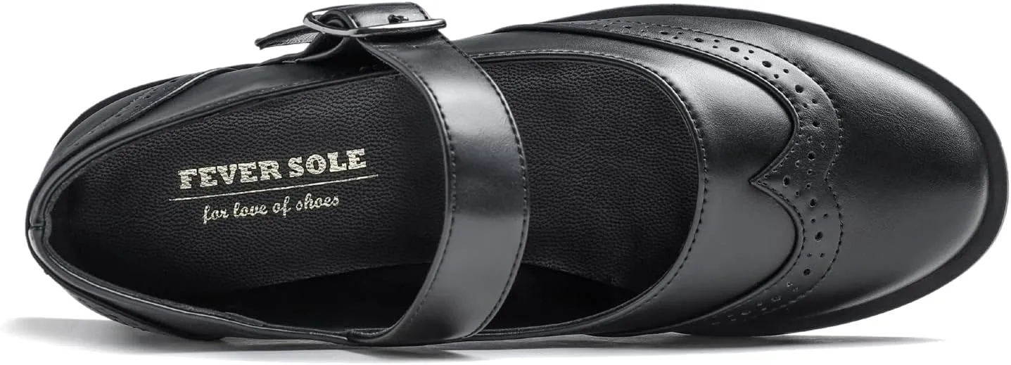 FEVERSOLE Women's Fashion Dress Comfort Low Heel Office Penny Loafer Flats