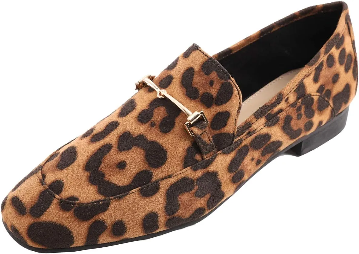 FEVERSOLE Women's Fashion Dress Comfort Low Heel Office Penny Loafer Flats
