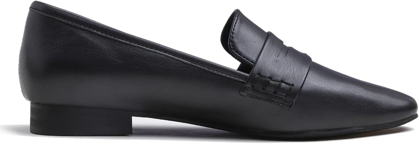FEVERSOLE Women's Fashion Dress Comfort Low Heel Office Penny Loafer Flats