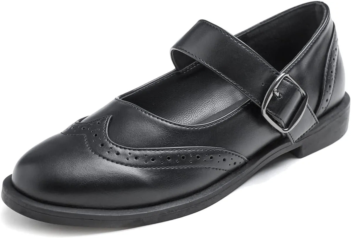 FEVERSOLE Women's Fashion Dress Comfort Low Heel Office Penny Loafer Flats