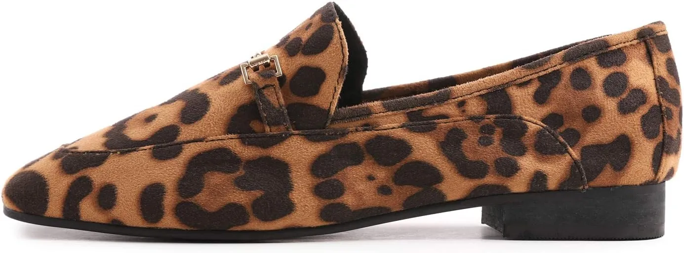 FEVERSOLE Women's Fashion Dress Comfort Low Heel Office Penny Loafer Flats