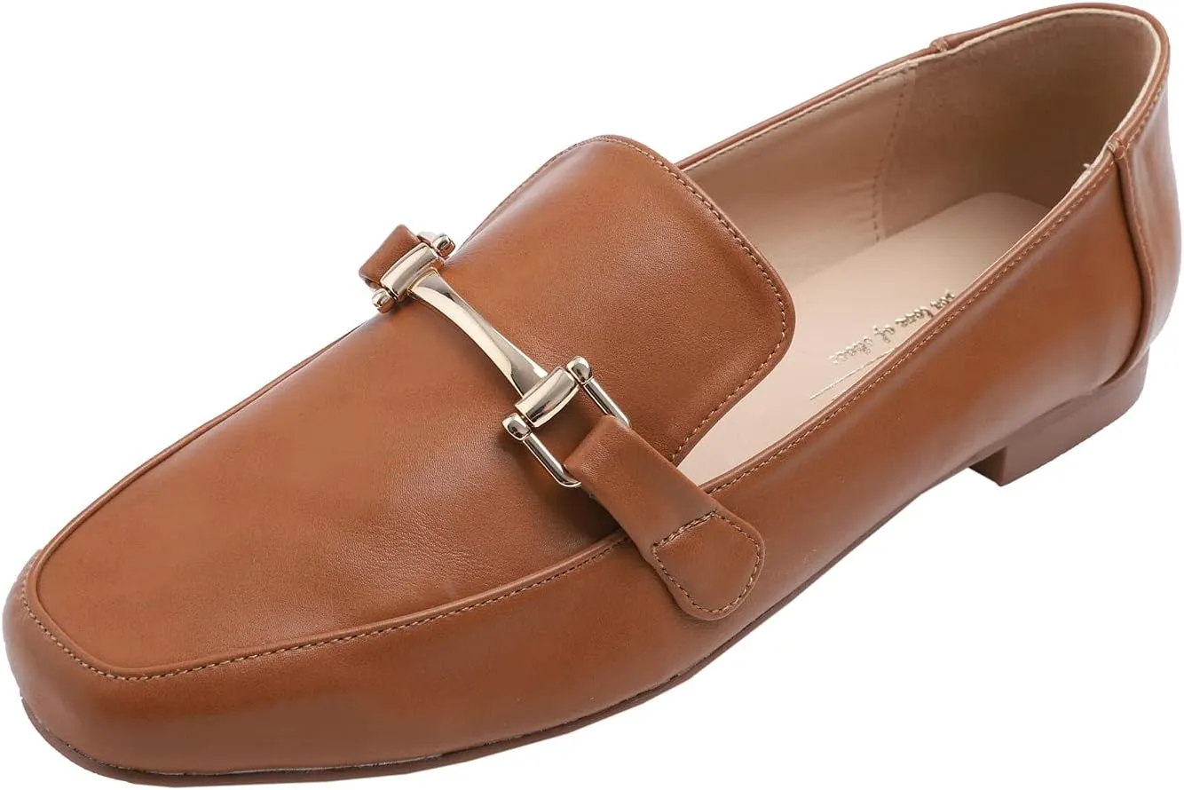 Feversole Women's Fashion Trim Deco Loafer Slippers