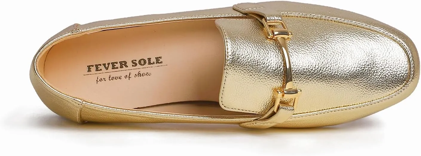 Feversole Women's Fashion Trim Deco Loafer Slippers