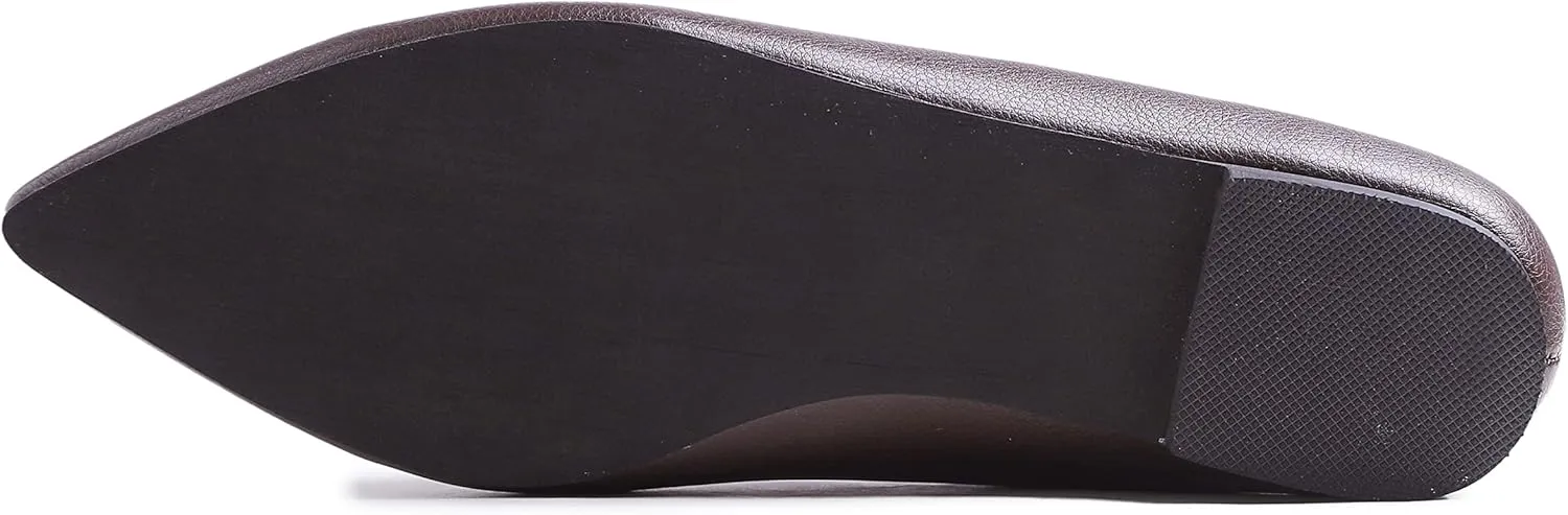 FEVERSOLE Women's Loafer Flat Pointed Fashion Slip On Comfort Driving Office Shoes