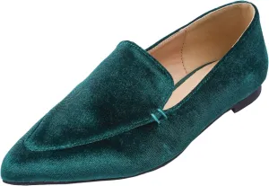 FEVERSOLE Women's Loafer Flat Pointed Fashion Slip On Comfort Driving Office Shoes