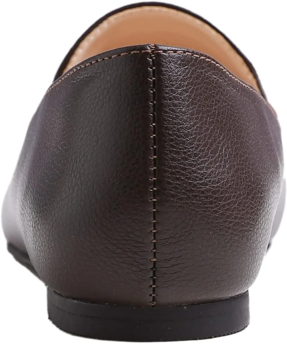 FEVERSOLE Women's Loafer Flat Pointed Fashion Slip On Comfort Driving Office Shoes