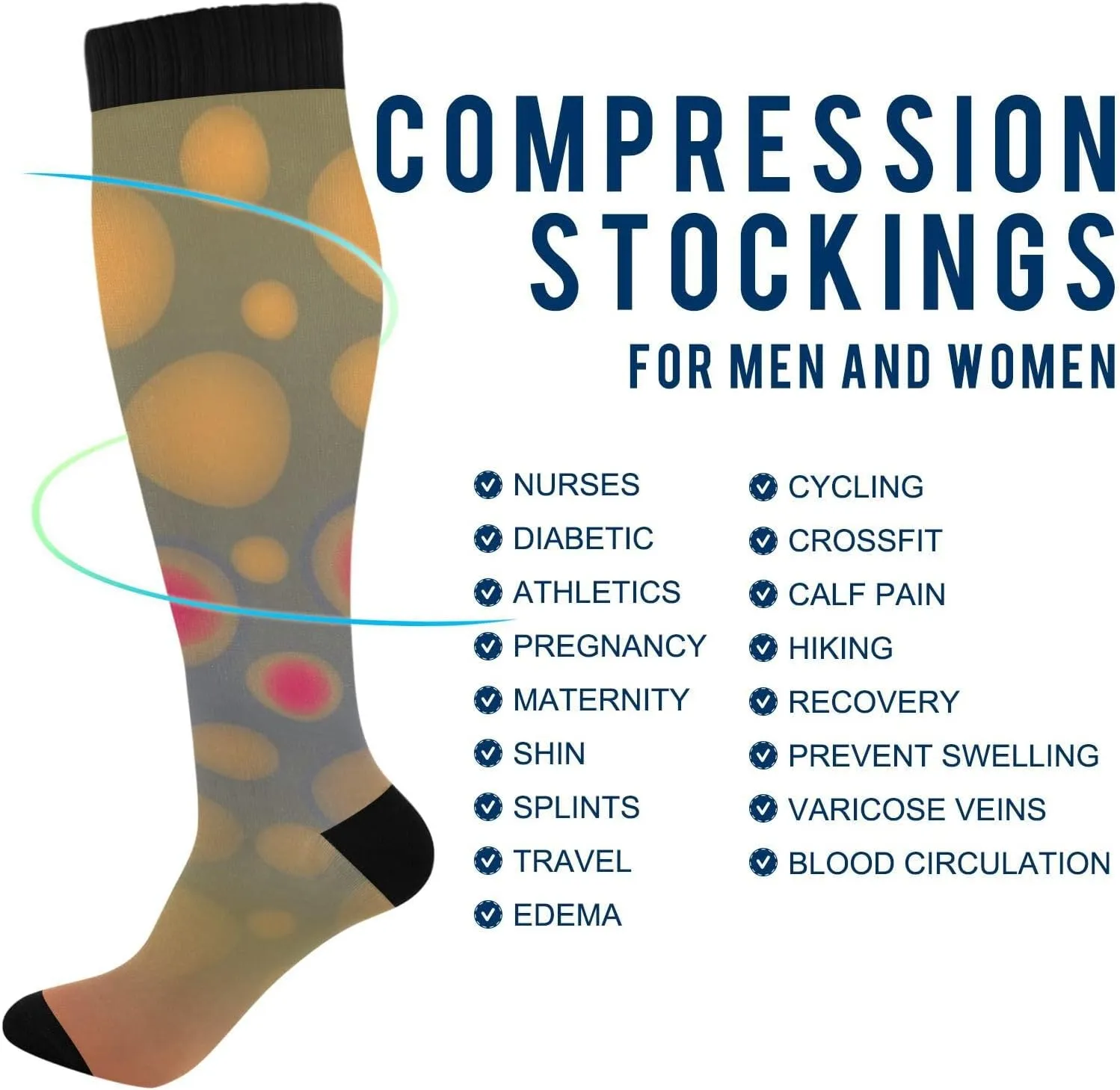 Fire Flame Mens Womens Crew Socks Calf Dress Socks Lightweight Comfy Long Socks 2 Pair Pack