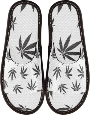 Fisyme Slippers for Women Men Slip-On Open Toe Indoor Outdoor House Shoes Home Slipper