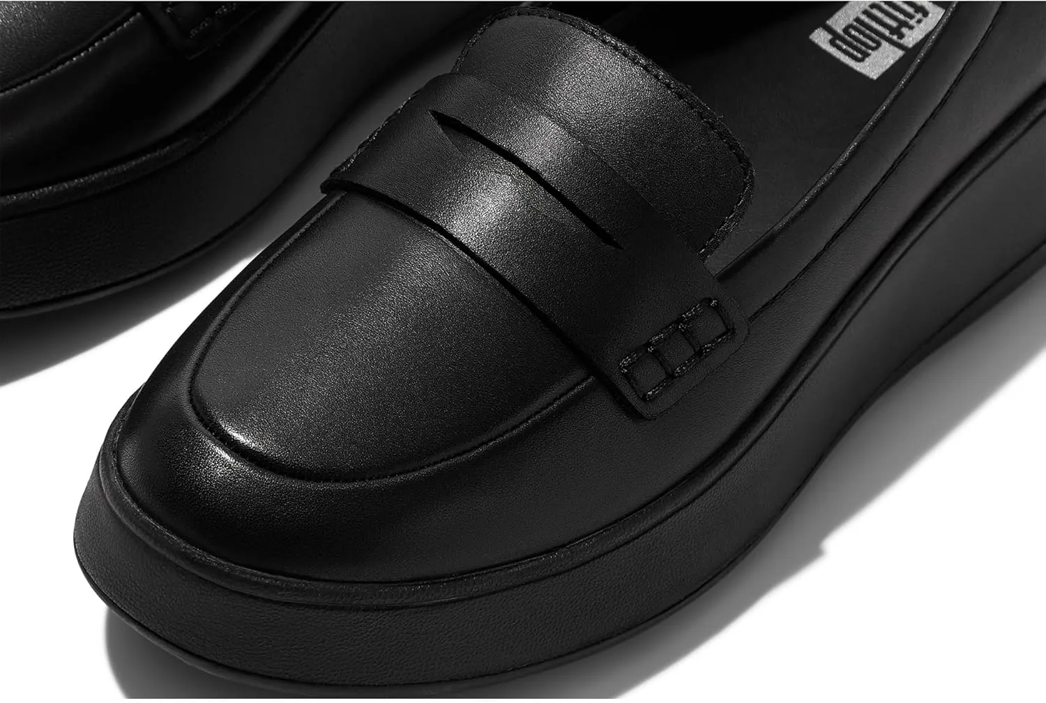 FitFlop Women's F-Mode Leather Flatform Penny Loafers