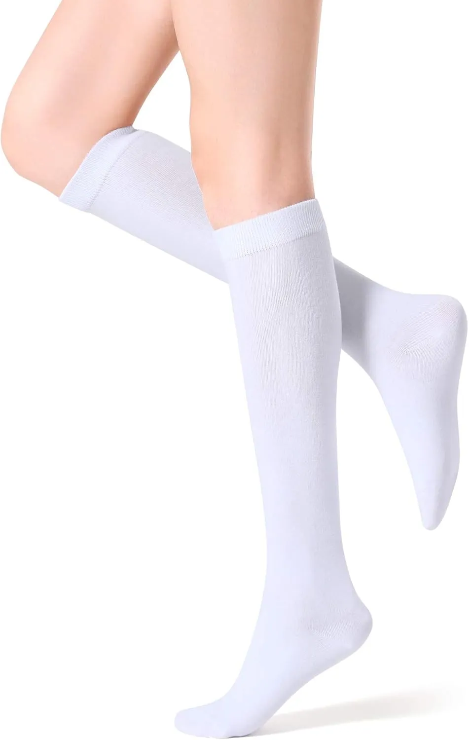 FITRELL Women's Knee High Socks Outdoor Sport Athletic Socks Casual Stripe Tube Socks 1-4 Pack