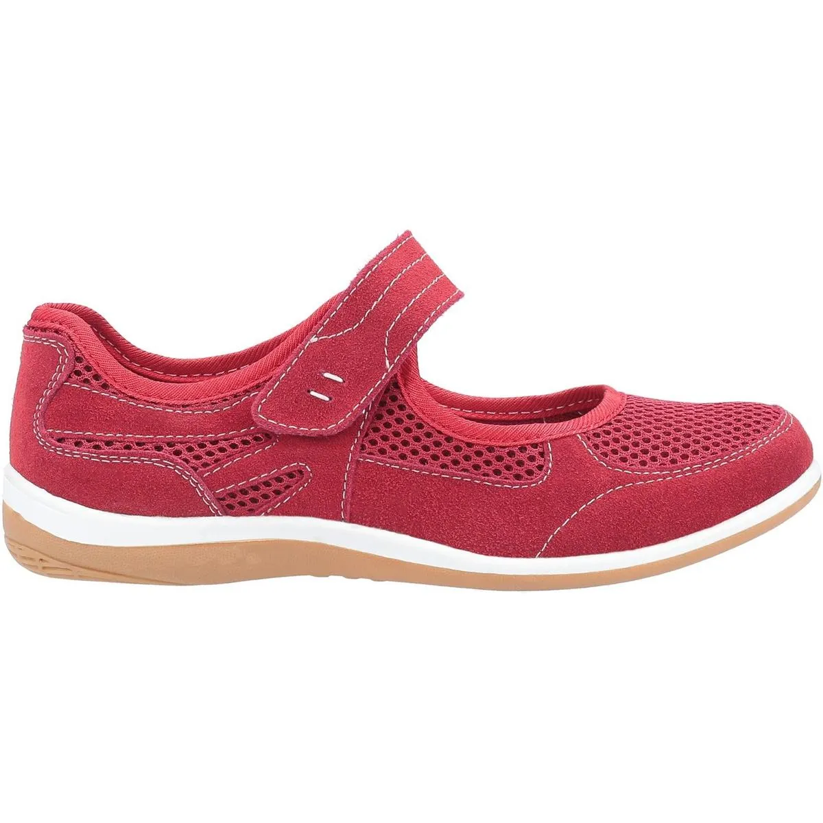 Fleet & Foster Morgan Touch Fastening Shoe Red