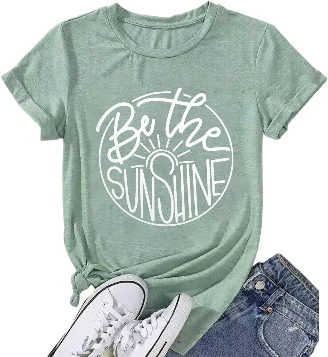 Floral Shirts for Women Boho Wildflower Graphic Workout T Shirts Summer Short Sleeve Nature Tee Tops