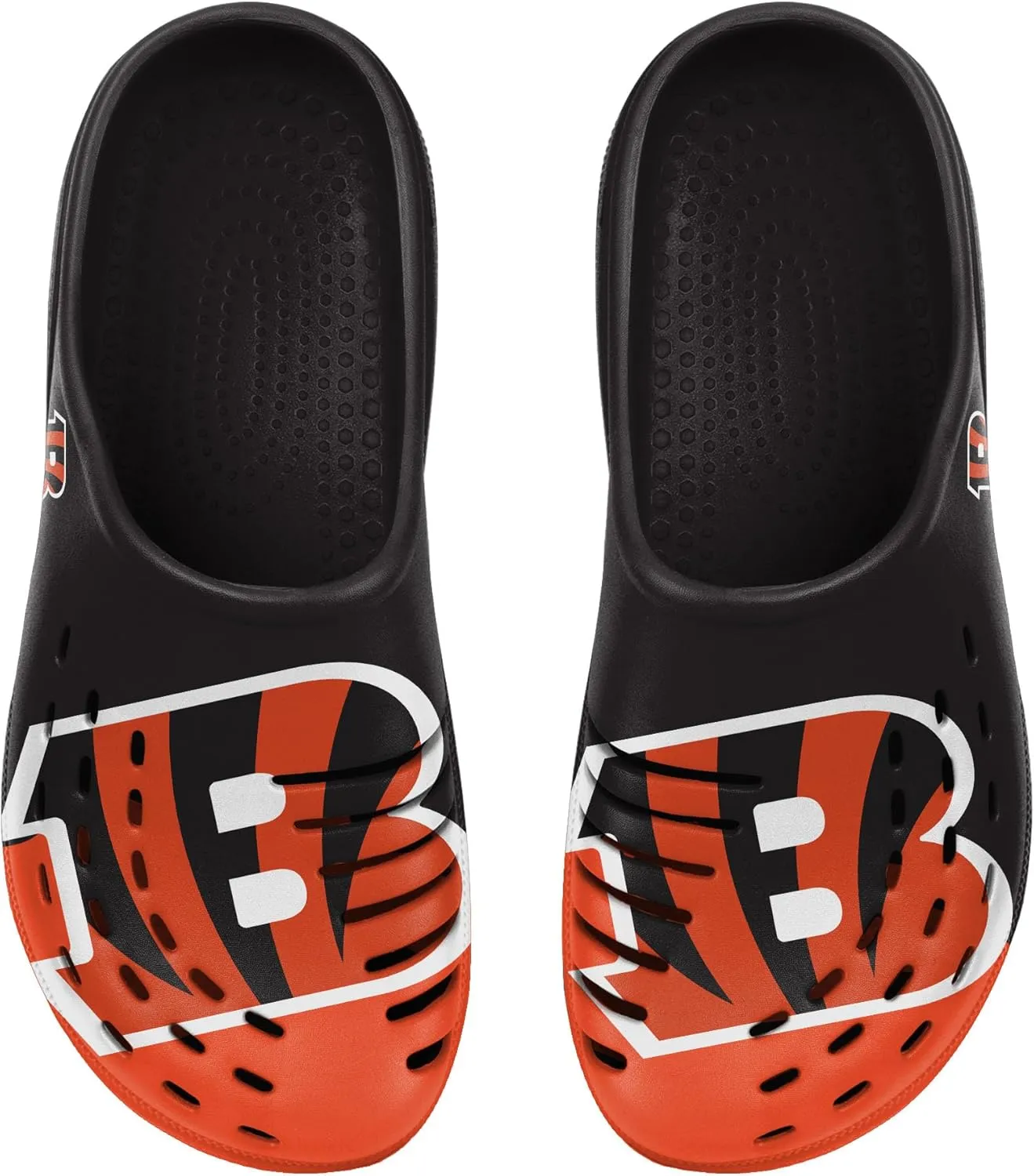 FOCO NFL Mens Big Splash Team Logo Solid Clogs Comfortable Water Slip on Shoes