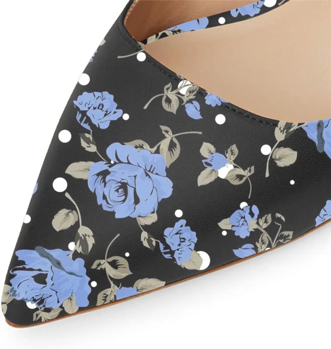 FOWT Pointed Toe Slip On Mules with Bow, Low Kitten Heel Backless Burnished Dress Sandals for Women Slipper Loafer Vintage Classics Comfy 4-16 M US