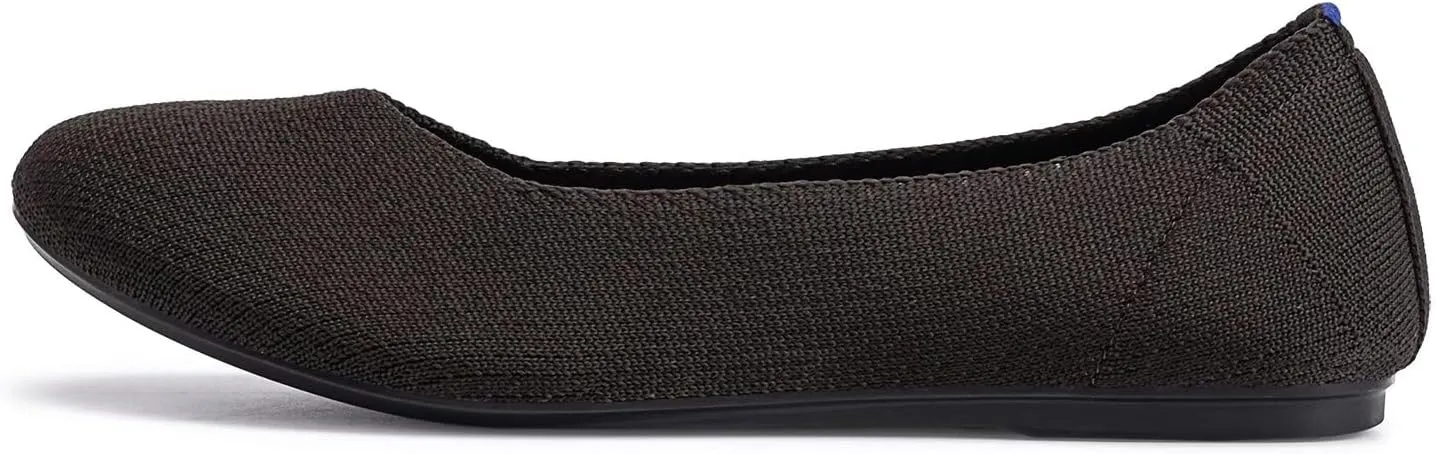 Frank Mully Women’s Ballet Flat Shoes Knit Dress Shoes Round Toe Slip On Ballerina Walking Flats Shoes for Woman Low Wedge Comfort Soft