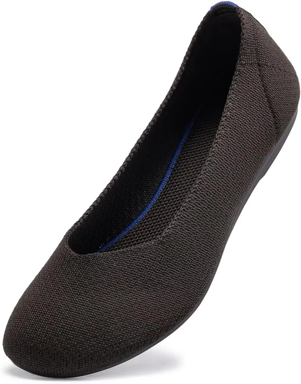Frank Mully Women’s Ballet Flat Shoes Knit Dress Shoes Round Toe Slip On Ballerina Walking Flats Shoes for Woman Low Wedge Comfort Soft