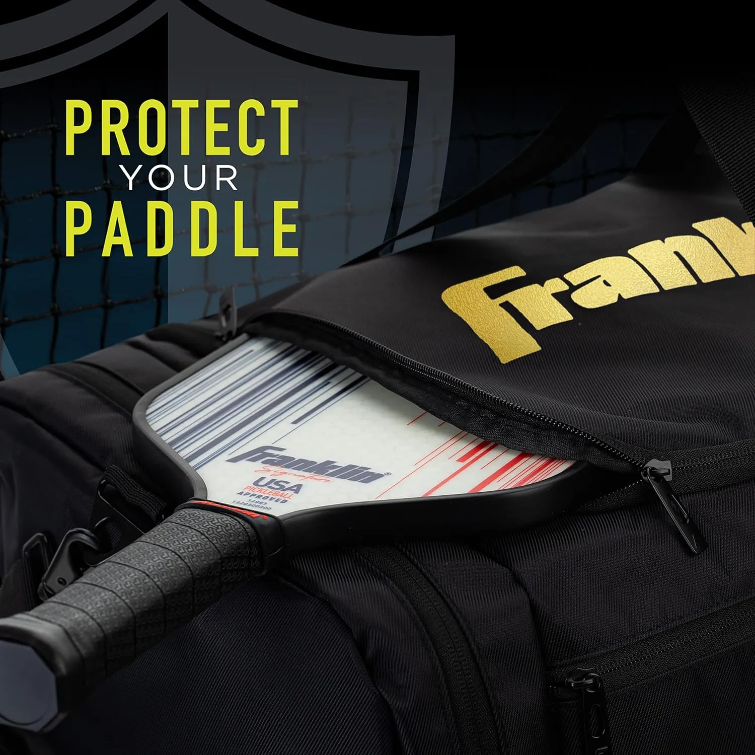 Franklin Sports Pickleball Bags - Sling Bag - Duffle Bag - Backpack for Paddles, Pickleballs   Accessories - Elite Nylon Fabric - Pickleball Equipment Bag for Men   Women - Black