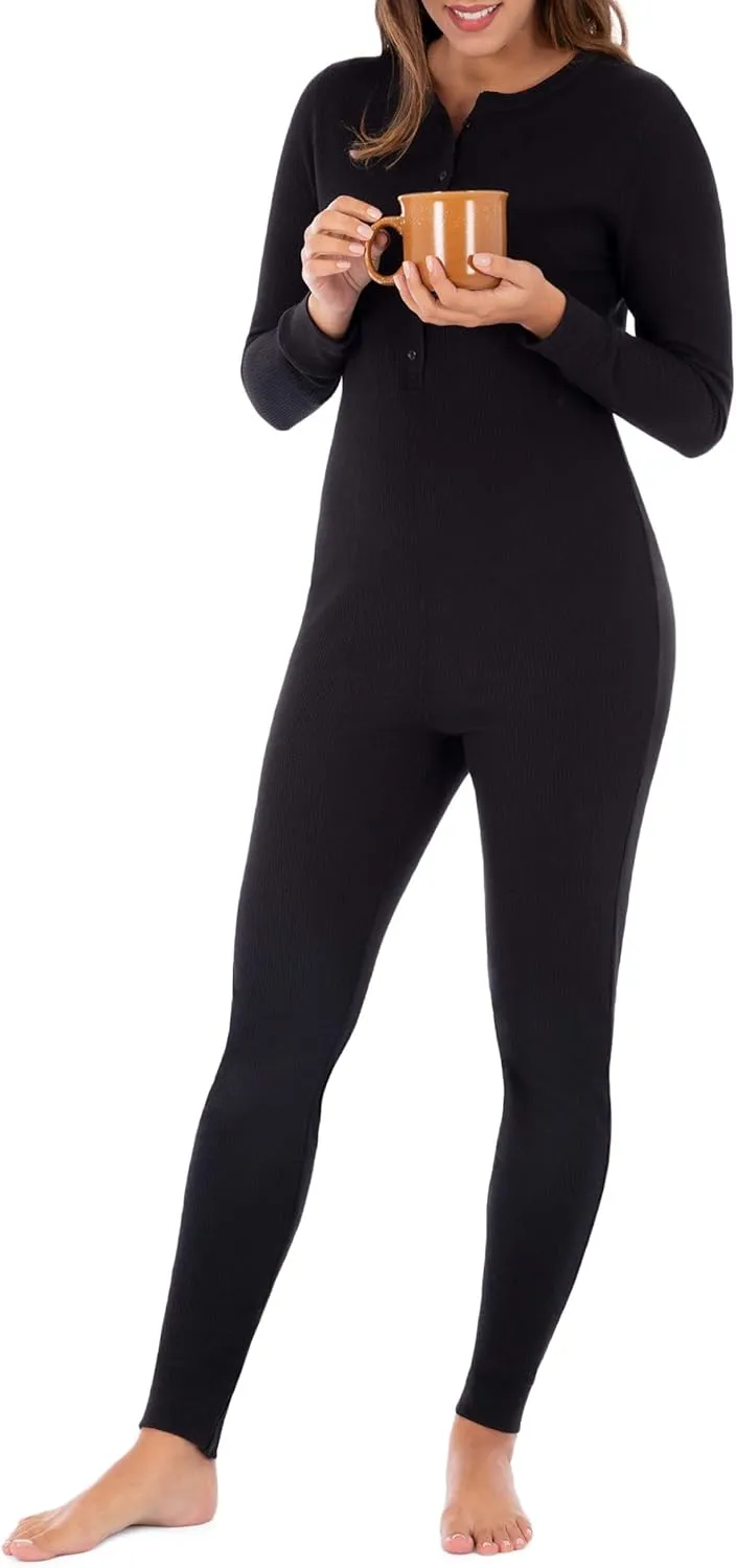 Fruit of the Loom womens Micro Waffle Premium Thermal Union Suit