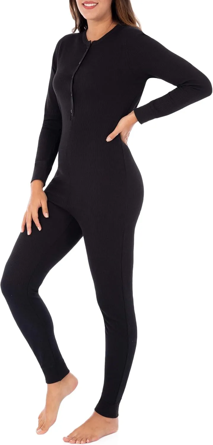 Fruit of the Loom womens Micro Waffle Premium Thermal Union Suit