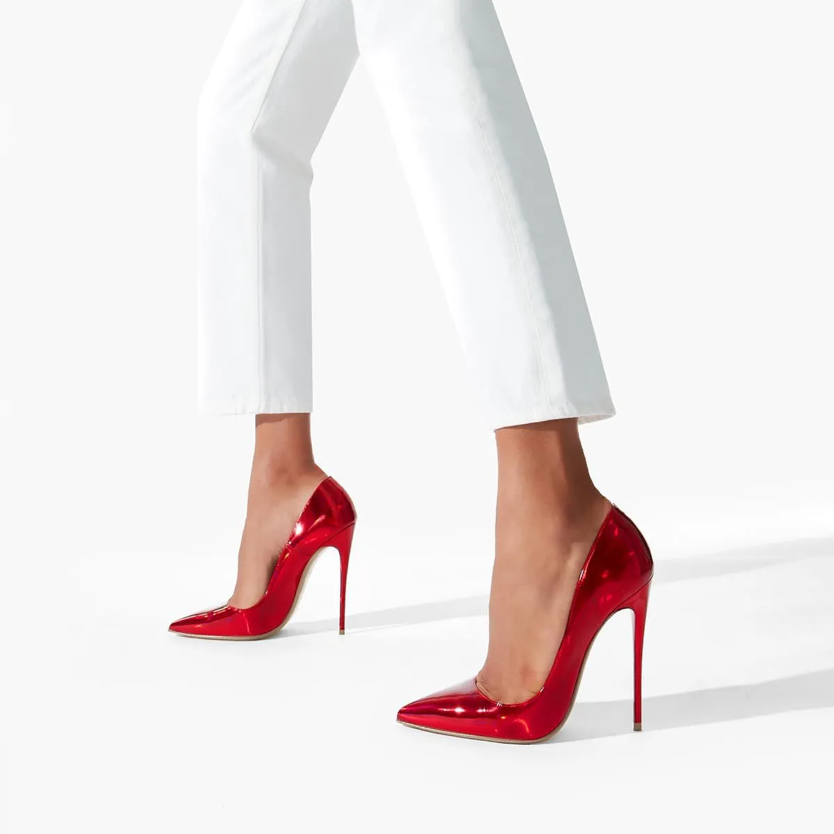 FSJ Women Formal Pointed Toe Pumps High Heel Sexy Stilettos Slip On Office Cute Evening Dress Shoes Size 4-15 US