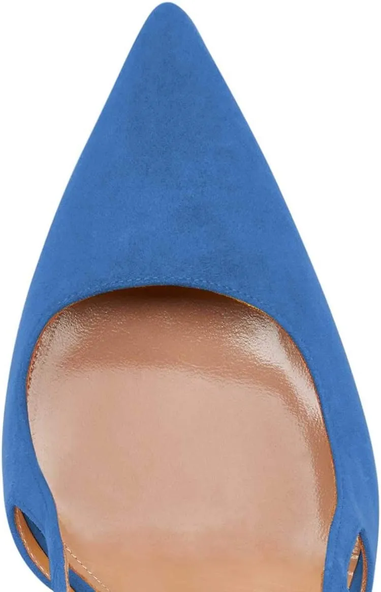 FSJ Women Pointy Toe Cutout Slip On Pumps Stilettos High Heel Slingback Gladiator Evening Office Lady Dress Shoes Size 4-15 US