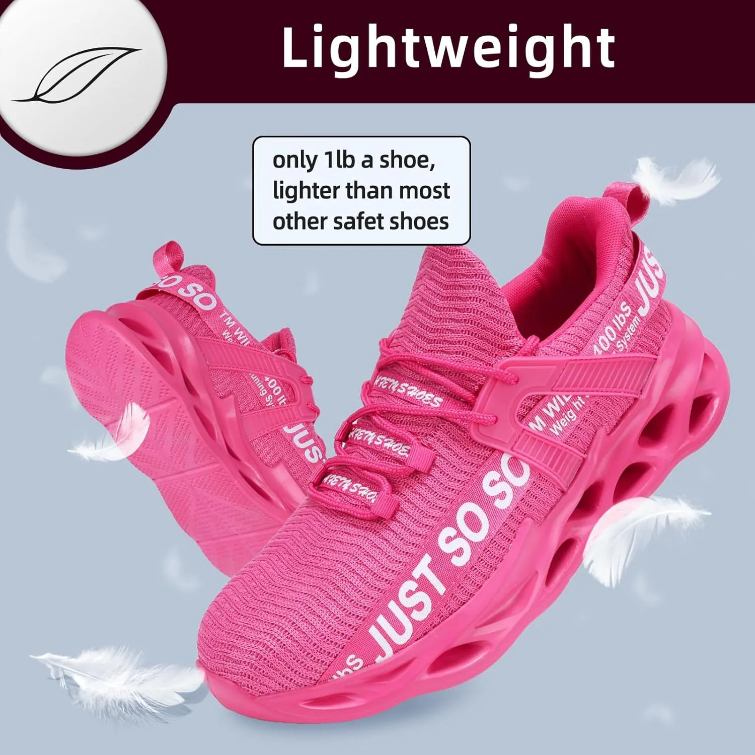 Furuian Steel Toe Shoes for Men Women Lightweight Slip On Safety Work Shoes Comfortable Steel Toe Sneakers