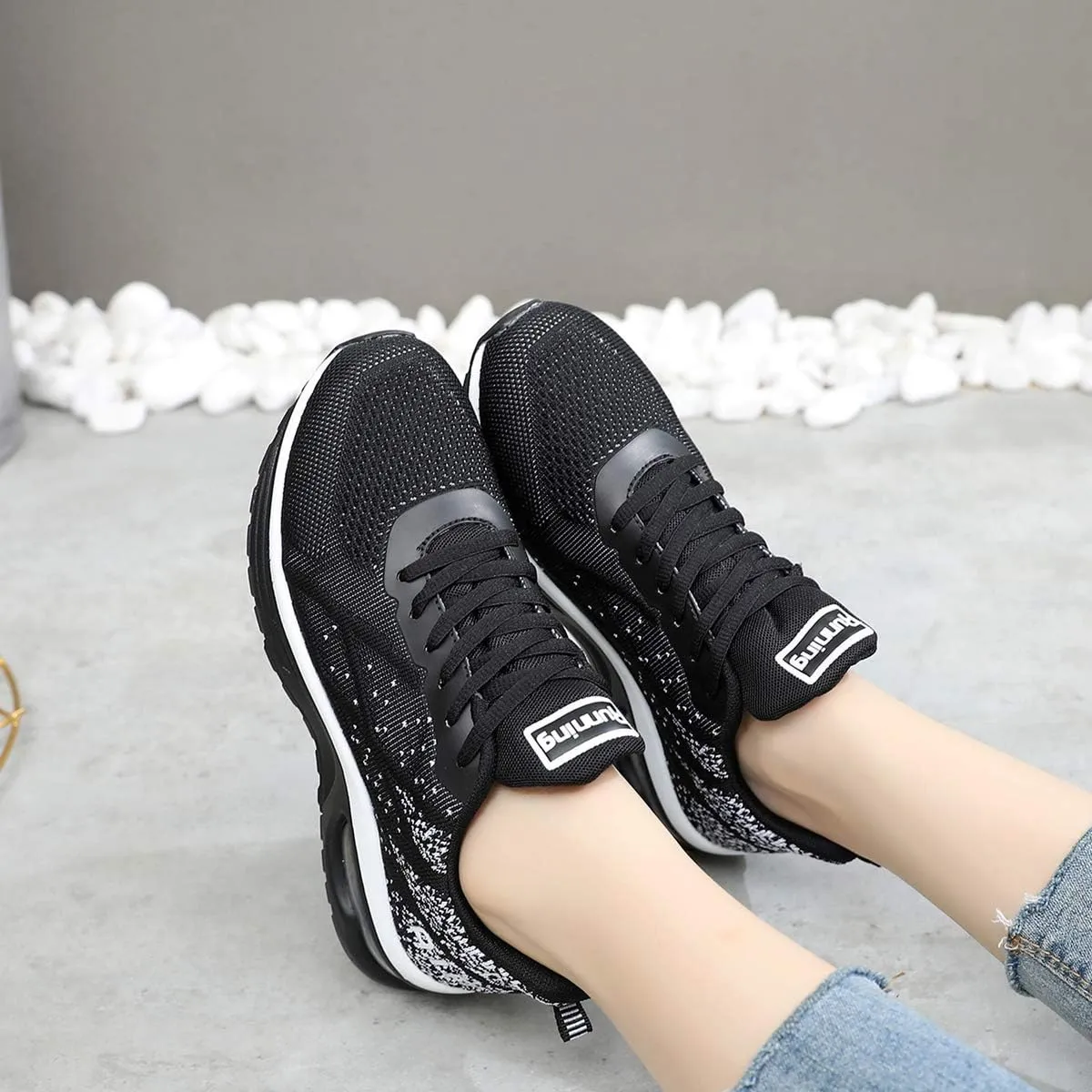 GANNOU Women's Air Athletic Running Shoes Fashion Sport Gym Jogging Tennis Fitness Sneaker US5.5-11
