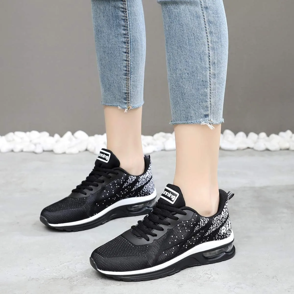 GANNOU Women's Air Athletic Running Shoes Fashion Sport Gym Jogging Tennis Fitness Sneaker US5.5-11