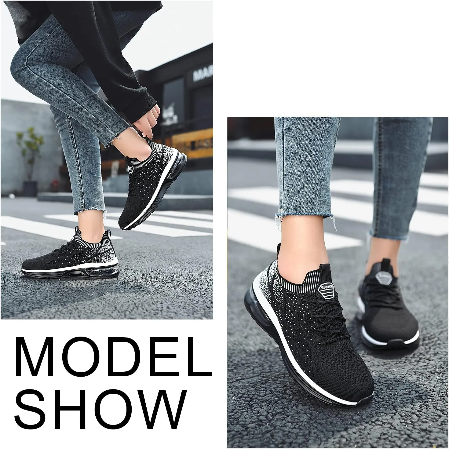 GANNOU Women's Athletic Running Shoes Fashion Sport Gym Jogging Tennis Fitness Sneaker US5.5-11