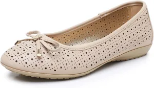 GAWBAW Women's Ballet Flats Shoes Comfortable Slip On Casual Dress Flats Low Wedge Ballerina Walking Flats for Women
