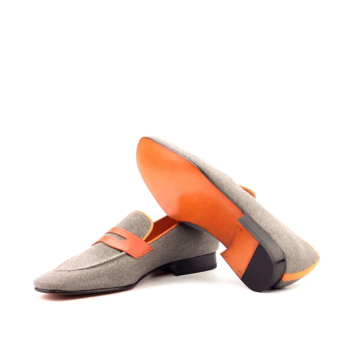 Gentlemen El Patron Slip On - Grey Linen Fabric