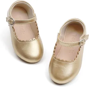 Girls Dress Shoes Ballet Mary Jane Flat Toddler Kid Bow Party Shoes