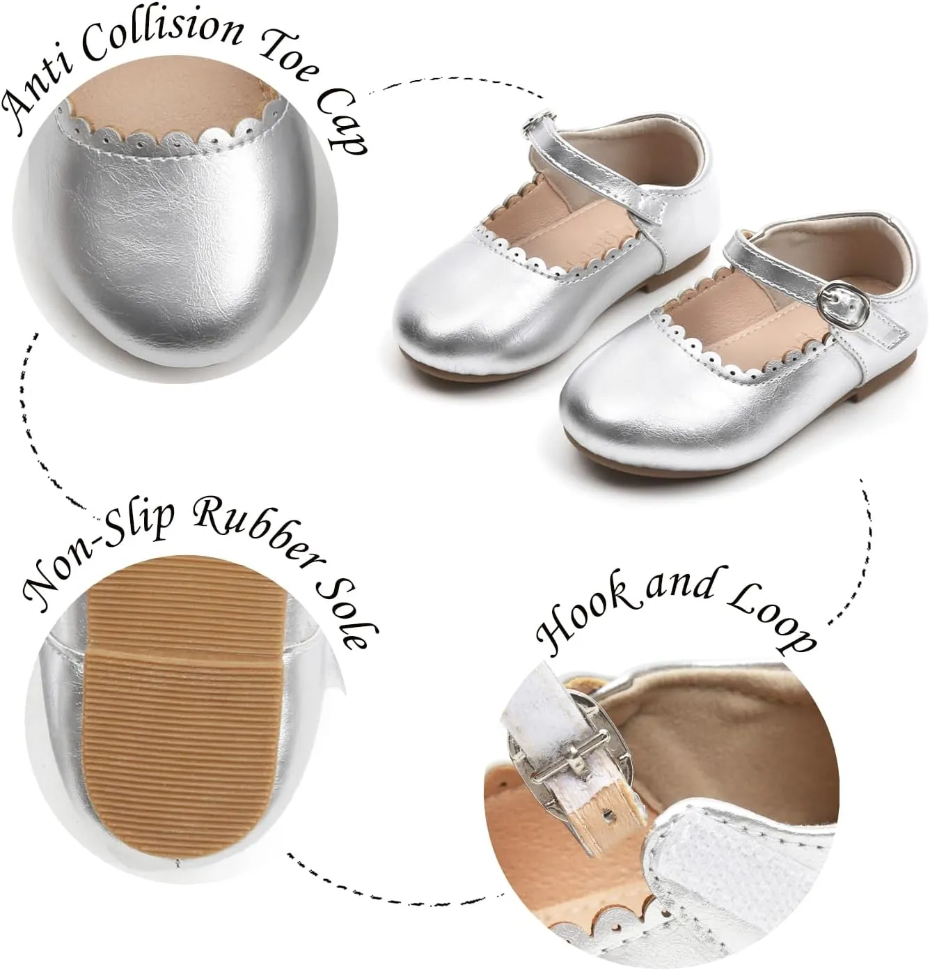 Girls Dress Shoes Ballet Mary Jane Flat Toddler Kid Bow Party Shoes