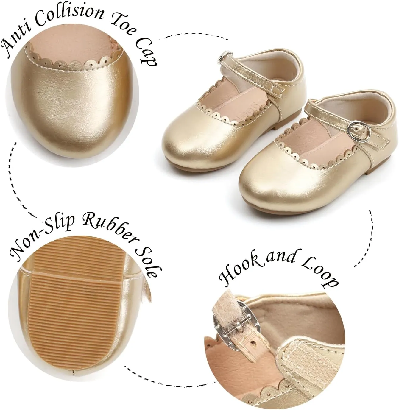 Girls Dress Shoes Ballet Mary Jane Flat Toddler Kid Bow Party Shoes