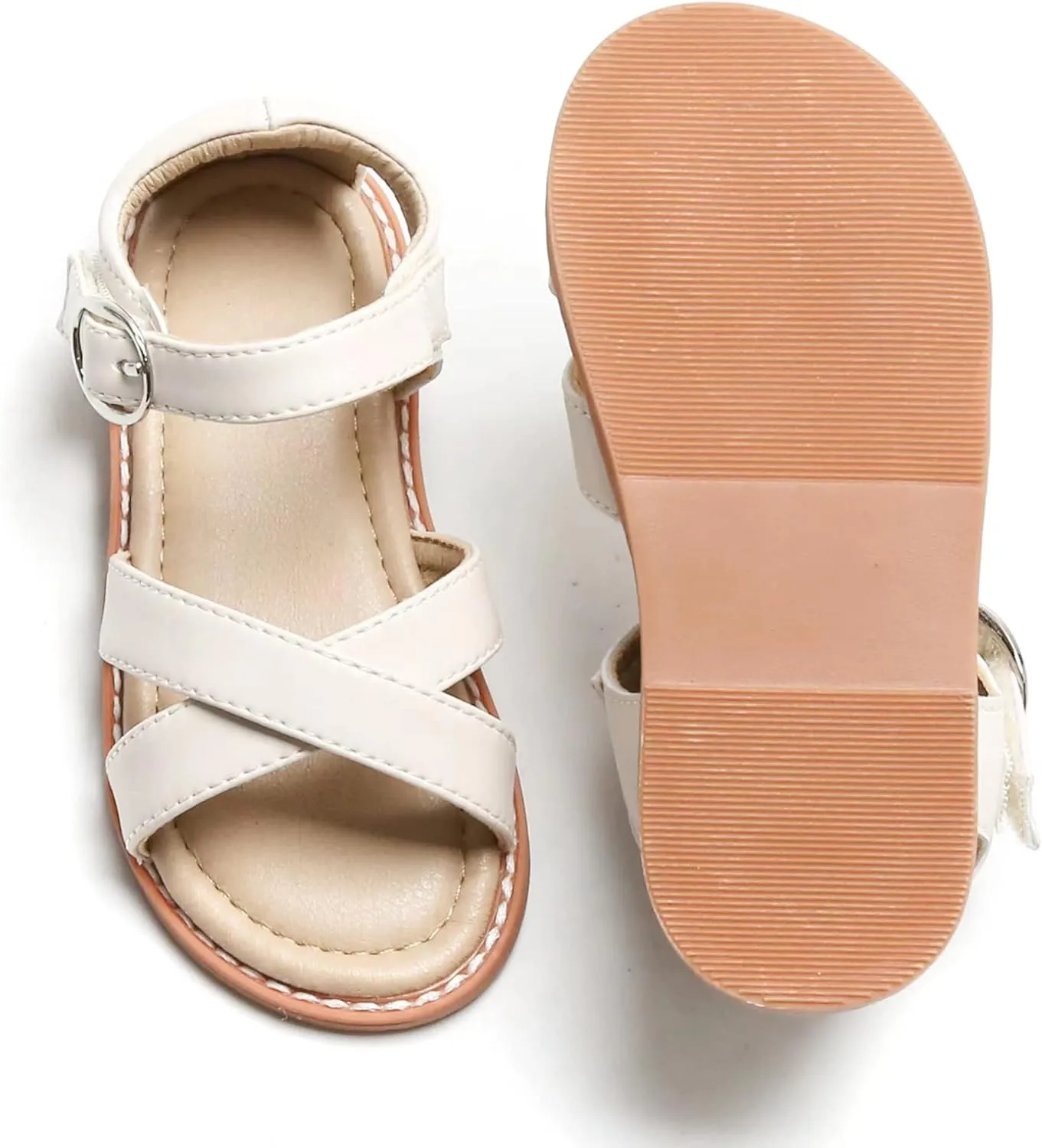Girls Open Toe Flat Sandals Summer Casual Toddler Little Kid Sandals